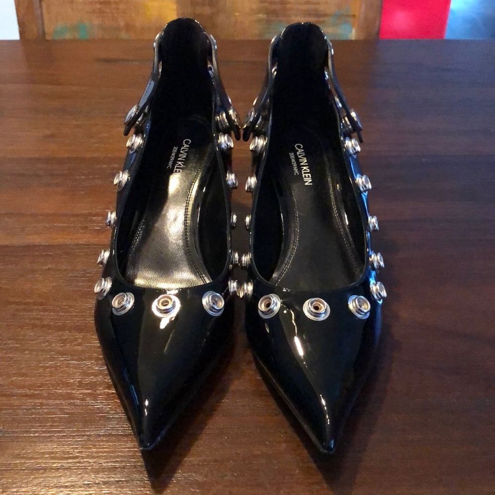 Calvin Klein 205w39NYC Black Patent Leather Pumps